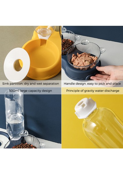 Koyu Mavi Kedi Köpek Maması Su Çift Kase Otomatik Besleme Yüksek Braketi Boyun Kaymaz Suluk Yavru Köpek Evcil Hayvan Malzemeleri (Yurt Dışından) indirimleri