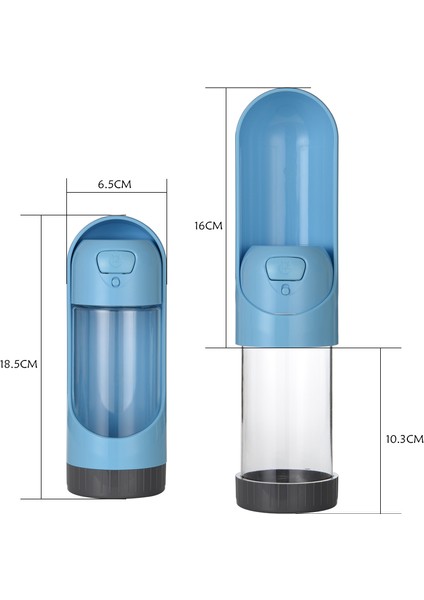 2 Adet Mavi Filtre Taşınabilir Pet Köpek Su Şişesi Tiryakisi 300 ml Köpekler Kediler Için Içme Suyu Kase Açık Seyahat Yavru Köpek Su Besleyici Dağıtıcı (Yurt Dışından) fiyatları