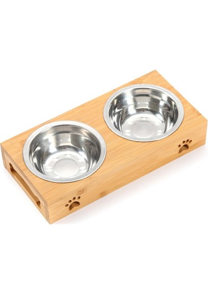 Seramik Iki S Yeni Popüler Ev Pet Paslanmaz Çelik/seramik Besleme ve Içme Kaseleri Köpek Kedi Yavrusu Için Bambu Çerçeve ile Kombinasyonu (Yurt Dışından) fiyatları