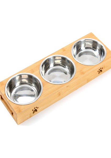 Seramik Iki S Yeni Popüler Ev Pet Paslanmaz Çelik/seramik Besleme ve Içme Kaseleri Köpek Kedi Yavrusu Için Bambu Çerçeve ile Kombinasyonu (Yurt Dışından) modelleri