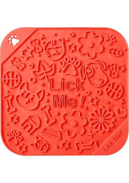 Red-A S(15X15X0.9CM) Köpek Yavaş Besleyici Yalama Mat Yalama Plakalı Gıda Dağıtıcı, Sıkıntı Kaygısını Azaltıcı;yemek Için Mükemmel, Yoğurt Veya Fıstık Ezmesi Ikramları (Yurt Dışından)