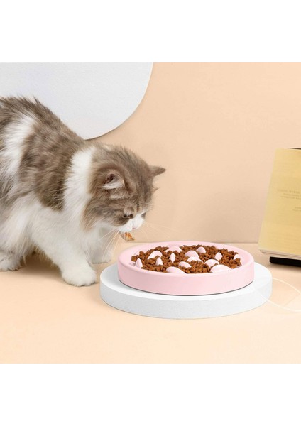 Pembe-S Kedi Köpek Yavaş Yiyecek Kasesi Evcil Hayvan Sağlıklı Boğulma Önleyici Muppet Yavaş Yavaş Yeme Besleyici Bulaşık Sağlıklı Kalınlaşmış Kaymaz Büyük Kapasiteli (Yurt Dışından) modelleri