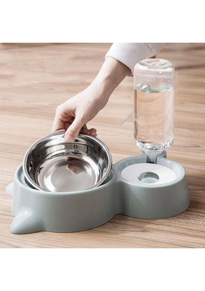 Pembe Yeni 2-In-1 Kedi Kase Su Sebili Otomatik Su Depolama Pet Köpek Kedi Maması Kase Suluk ile Pet Suluk Besleyici (Yurt Dışından) modelleri