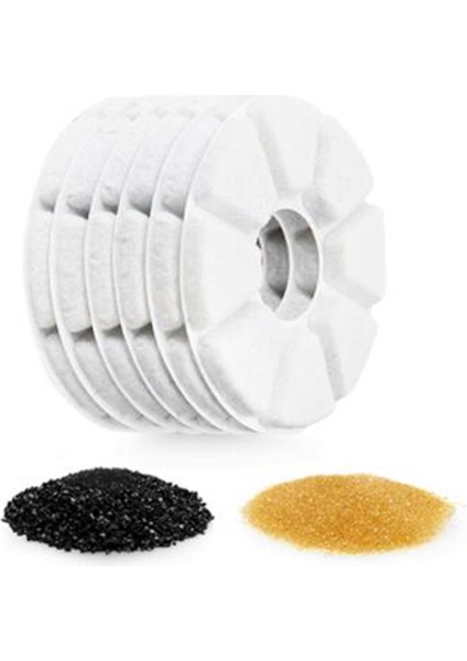 Yuvarlak Filtre Çipi 8 Adet Filtre Çipi Aktif Karbon Yedek Filtreler Evcil Hayvan Çeşmesi Otomatik Çiçek Suyu Kömür Filtreleri Dağıtıcı Uyumlu Kediler (Yurt Dışından)