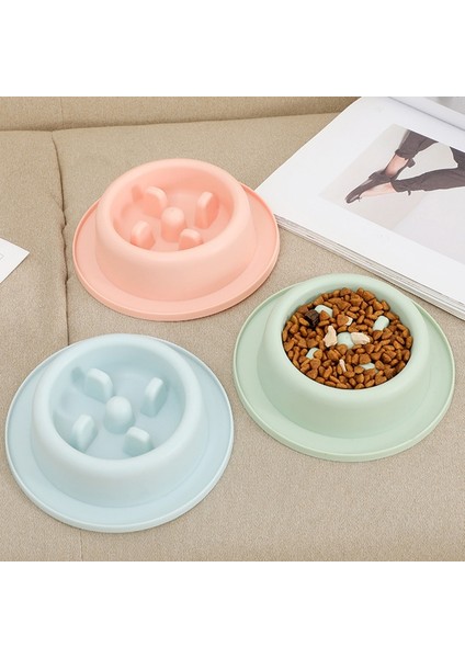 Mavi Yavaş Besleyici Yavru Kedi Küçük Köpek Kaseleri Interaktif Şişkinlik Durdurma Bulmaca Kase Besleyici Kase Boğulma Önleyici Köpek Kaseleri (Yurt Dışından)