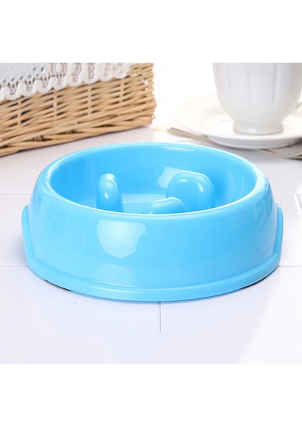 Mavi Kullanışlı Anti Choke Pet Köpek Besleme Kaseleri Plastik Salyangoz Şekli Yavaş Yemek Yeme Obeziteyi Önlemek Sağlıklı Diyet Köpek Aksesuarları (Yurt Dışından)