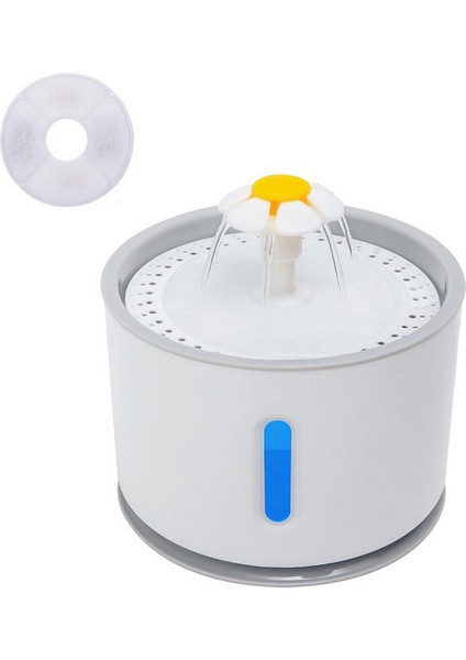 P 1 Filtre ile USB Kedi Köpek Su Sebili Akıllı Büyük Kapasiteli Su LED Elektrikli Sessiz Su Besleyici USB Tiryakisi Pet Köpek Suluk (Yurt Dışından)