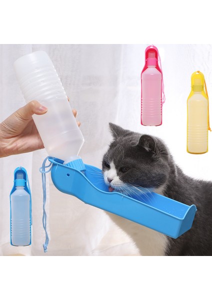 Sarı Taşınabilir Köpek Kedi Su Şişesi 500ML Katlanabilir Plastik Tiryakisi Evcil Hayvanlar Için Açık Seyahat Içme Besleyici Suluk Köpekler Malzemeleri (Yurt Dışından) fiyatları