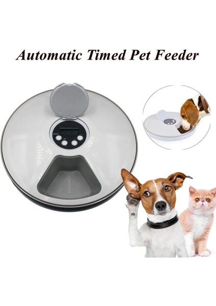 Yuvarlak Zamanlama Besleyici Otomatik Evcil Hayvan Besleyici 6 Öğün 6 Izgara Kedi Köpek Elektrikli Kuru Gıda Dağıtıcı 24 Saat Besleme Evcil Hayvan Malzemeleri 40% Indirim (Yurt Dışından)