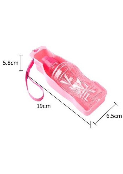 Pembe 250 ml Ebes 250 ML/500 ml Katlanabilir Plastik Pet Köpek Su Şişesi Köpekler Kediler Seyahat Köpek Suluk Fincan Açık Evcil Hayvanlar Su Besleyici (Yurt Dışından)