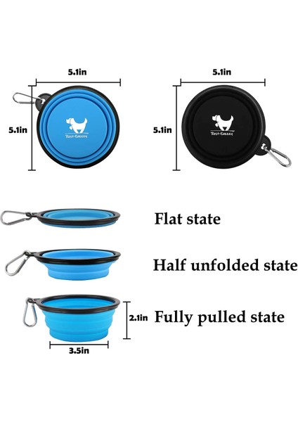 Gül Kırmızı 350 ml Katlanabilir Silikon Hayvan Mama Kabı Taşınabilir Köpek Maması Kabı Açık Kamp Için Katlanabilir Besleyici Köpek Aksesuarları 350 ml Для Собак (Yurt Dışından) modelleri