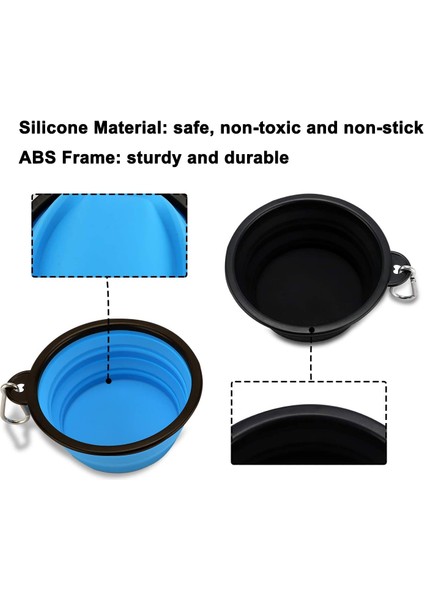 Gül Kırmızı 350 ml Katlanabilir Silikon Hayvan Mama Kabı Taşınabilir Köpek Maması Kabı Açık Kamp Için Katlanabilir Besleyici Köpek Aksesuarları 350 ml Для Собак (Yurt Dışından) indirimleri