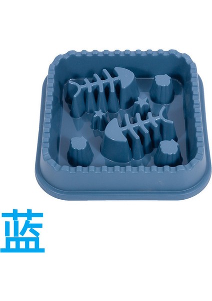 Mavi Evcil Hayvan Malzemeleri Kediler ve Köpekler Yeni Slow Food Boğma Kaseleri Içme Kaseleri Kemik ve Kılçık Şekilli Dalgalı Dantel Kaseler (Yurt Dışından)