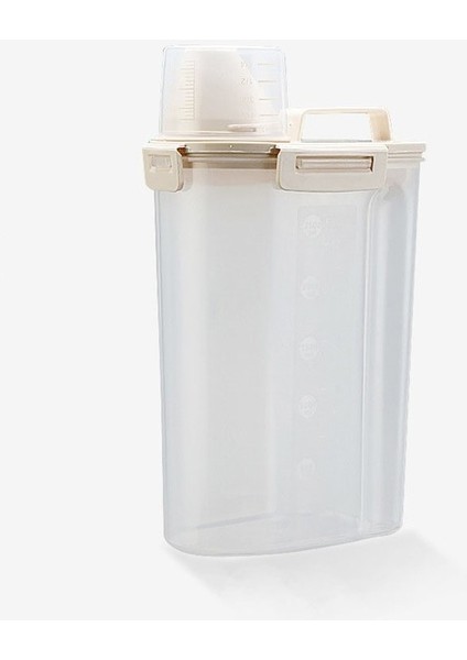 Sarı 3l Pet Gıda Saklama Kovası Mühürlü Nem Geçirmez Kutu Taşınabilir Çok Amaçlı Kolay Dökün Köpekler Kediler Gıda Ölçüm Kabı Evcil Hayvan Aksesuarları (Yurt Dışından)