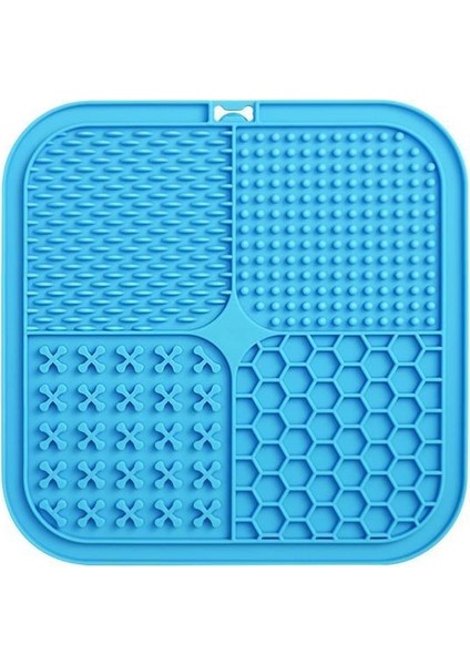 Blue-B S(15X15X0.9CM) Köpekler Için Yavaş Besleyici, Yalama Matı, Sıkıntı Kaygısını Azaltıcı;yiyecek, Ikramlar, Yoğurt Veya Fıstık Ezmesi Için Mükemmel (Yurt Dışından)