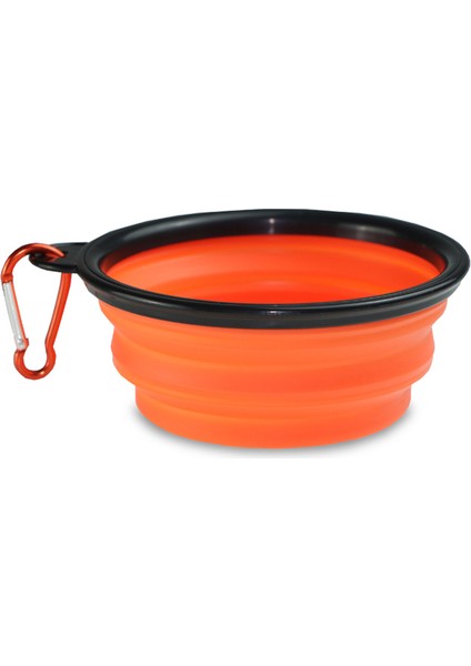 Turuncu 1000 ml 350 ML/1000 ml Katlanabilir Silikon Hayvan Mama Kabı Taşınabilir Köpek Maması Kabı Açık Kamp Köpek Aksesuarları Için Katlanabilir Besleyici (Yurt Dışından)