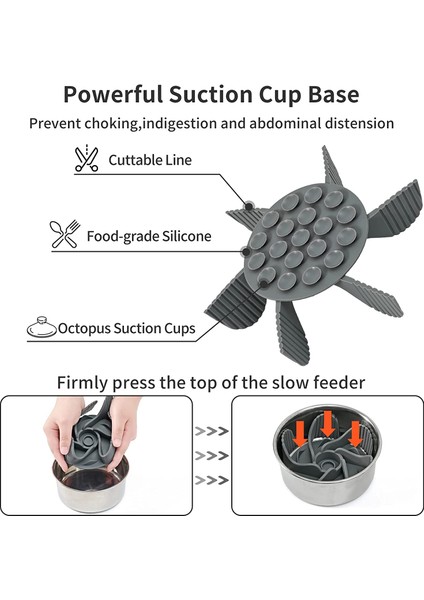 Siyah Köpek Yavaş Mama Besleyici Kedi Köpekler Besleme Mat Vantuz ile Pet Anti-Şok Ekle Spiral Yavaş Besleyici Obeziteyi Önlemek Pet Malzemeleri (Yurt Dışından) modelleri