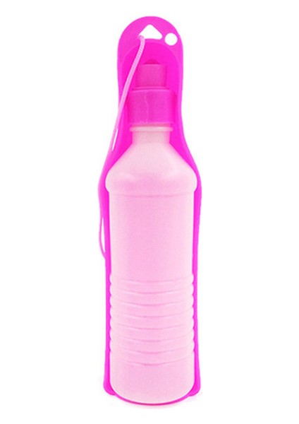 Pembe 250ML Pet Köpek Su Şişesi 250ML 500ML Plastik Taşınabilir Katlanır Tiryakisi Evcil Hayvanlar Için Açık Seyahat Içme Suyu Besleyici Kase Kedi Tiryakisi (Yurt Dışından)