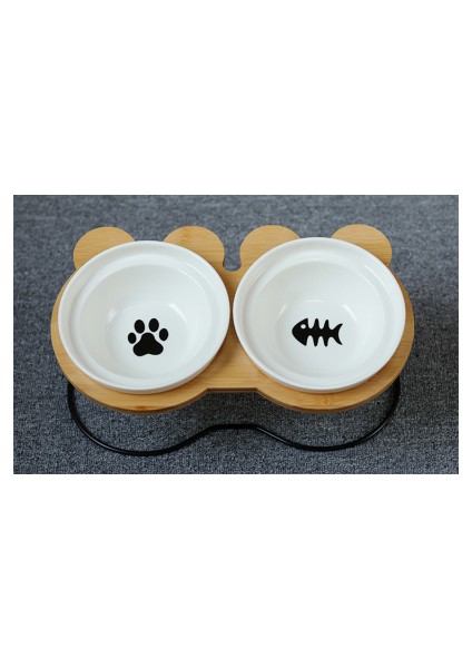 Siyah Balık Pençe S Yeni High-End Hayvan Mama Kabı Bambu Raf Seramik Besleme ve Içme Kaseleri Köpekler ve Kediler Için Evcil Hayvan Besleyici Aksesuarları (Yurt Dışından) fiyatları
