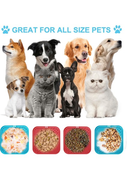 Anason Mavisi S(15X15X0.9CM) Köpek Yavaş Besleyici Yalama Mat Yalama Plakalı Gıda Dağıtıcı, Sıkıntı Kaygısı Azaltıcı;yemek Için Mükemmel, Yoğurt Veya Fıstık Ezmesi Ikramları (Yurt Dışından) fırsatları