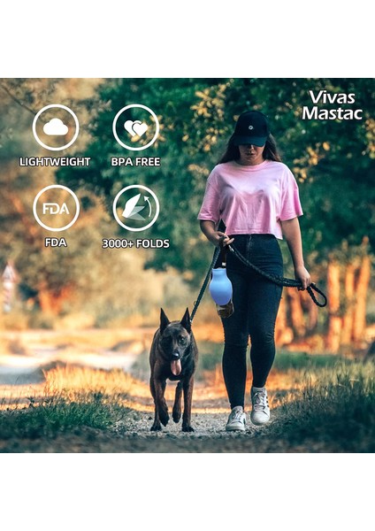 Beyaz 350 ml Büyük Köpek Su Şişesi Taşınabilir Sızdırmaz Hafif Katlanabilir Pet Suluk Köpekler Kediler Için Uygun Seyahat Yürüyüş Aksesuarları (Yurt Dışından)