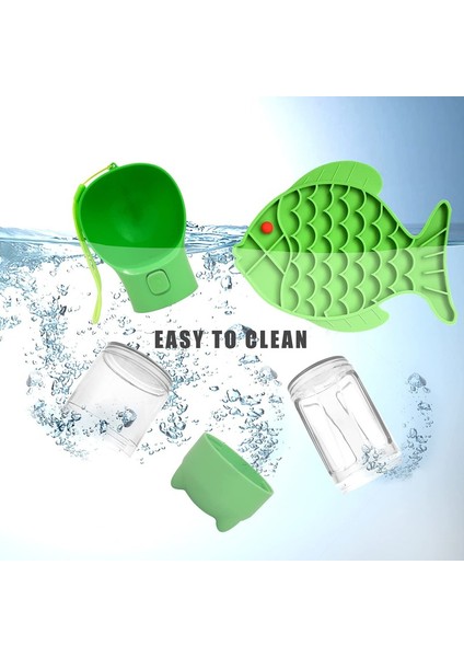 Only Green Şişe 500ML 4'ü 1 Arada Pet Köpek Seyahati 300ML Su 150ML Mama Dağıtıcısı Dış Mekan Ayrılabilir Portatif Kase Kaka Küreği Çöp Torbası Köpek Için Saklama (Yurt Dışından) indirimleri