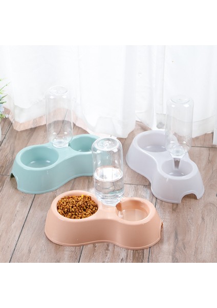Pembe Köpek Kase Kedi Besleyici Kase Köpek Su Şişesi Otomatik Içme Hayvan Mama Kabı Kedi Maması Kasesi Pet Paslanmaz Çelik Çift Kase (Yurt Dışından)