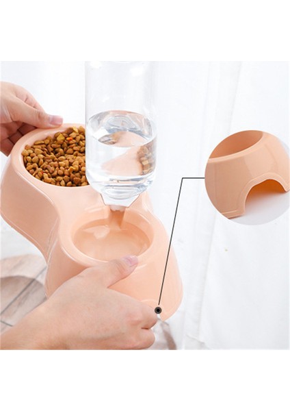 Pembe Köpek Kase Kedi Besleyici Kase Köpek Su Şişesi Otomatik Içme Hayvan Mama Kabı Kedi Maması Kasesi Pet Paslanmaz Çelik Çift Kase (Yurt Dışından) indirimleri