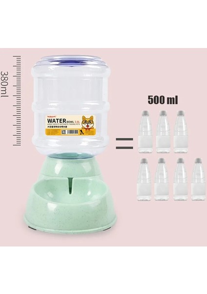 Yeşil Su Tipi 2 3.8l Pet Köpek Kedi Otomatik Besleyiciler Büyük Kapasiteli Içme Suyu Çeşmesi Su Şişesi Besleme Kaseleri Dispenseri Kediler Köpekler Için (Yurt Dışından) indirimleri