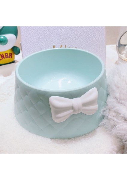 Mavi Pet Köpek Mama Kaseleri Güzel Ilmek Köpek Besleyici Bulaşık Kase Elmas Desen Yay Kedi Kase Su Tatlı Prenses Pet Besleme Kaseleri (Yurt Dışından) modelleri