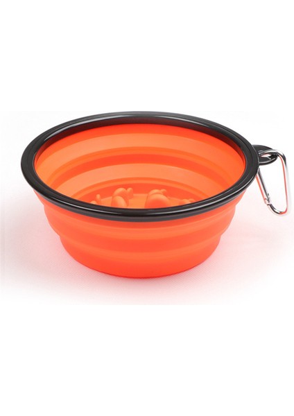 Orange S-350ML 350 1000ML Seyahat Katlanabilir Pet Köpek Kase Küçük Büyük Köpekler Için Yavaş Yavru Büyük Köpek Maması Kaseler Taşınabilir Pet Besleyici Comedero Perro (Yurt Dışından)