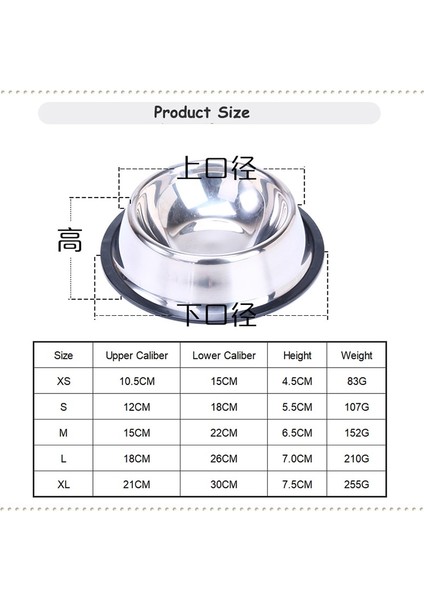 Karikatür Kırmızı L 26 cm 3 Stil Pet Besleme Kaseleri Paslanmaz Çelik Kaymaz Köpek Kase Dayanıklı Anti-Düşme Kedi Köpek Besleyici Köpekler Teddy Golden Retriever (Yurt Dışından) indirimleri