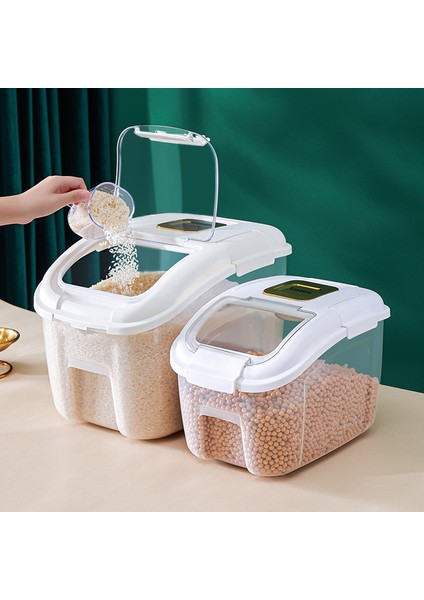 Yeşil 5 kg Köpek Maması Kovası Depolama Mühürlü Neme Dayanıklı Şeffaf Depolama Zemin Tipi Anti-Kemer Tekerlek Saklama Kutusu Ölçme Kabı Göndermek Için (Yurt Dışından) fiyatları