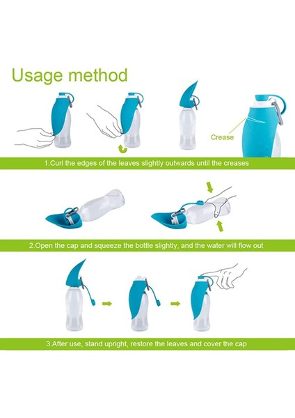 Sarı Spor Taşınabilir Pet Köpek Su Şişesi Silikon Seyahat Köpek Kase Yavru Kedi Içme Açık Pet Su Sebili Besleyici 580 ml (Yurt Dışından) modelleri