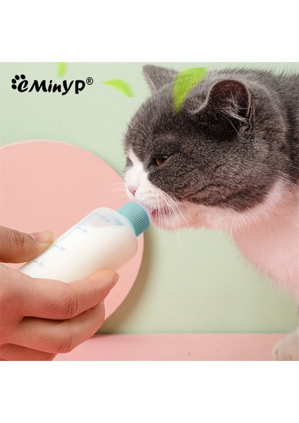 Pembe Köpek Yavrusu Biberon Meme Besleyici 70 ml Yenidoğan Köpekler Yavru Tavşanlar Için Sıvı Süt Emzirme Şişesi Sıkabilir Tavşanlar Hamster (Yurt Dışından) modelleri