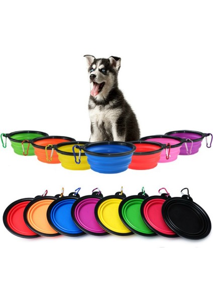 Stil 4 350 ml Taşınabilir Katlanır Seyahat Köpek Kaseleri 350 ml Karabina Besleme Katlanabilir Köpek Maması Kabı Kedi Kase Evcil Hayvan Malzemeleri P001 (Yurt Dışından) fırsatları