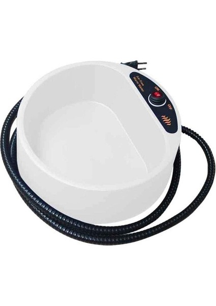 Beyaz Abd Köpek Kase Isıtma Besleme Besleyici Su Kasesi Pet Köpek Kediler Yavru Kış Isıtma Pet Besleyici Gıda Kabı Besleme Pet Isıtma Kase (Yurt Dışından)