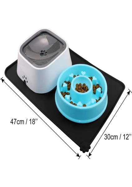 Kırmızı 21 x 14 Inç Köpek Kedi Maması Mat, Büyük (21" x 14") Silikon Su Geçirmez Hayvan Mama Kabı Mat, Kaymaz Hayvan Mama Kabı Paspas Placemats Köpek Malzemeleri (Yurt Dışından) fırsatları