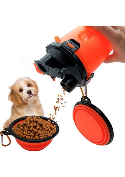 Set1 Siyah 2 In 1 Pet Seyahat Mama ve Su Bardağı Şişe Taşınabilir Katlanabilir Kase Köpek Maması Kabı Pet Kedi Besleyici (Yurt Dışından) modelleri