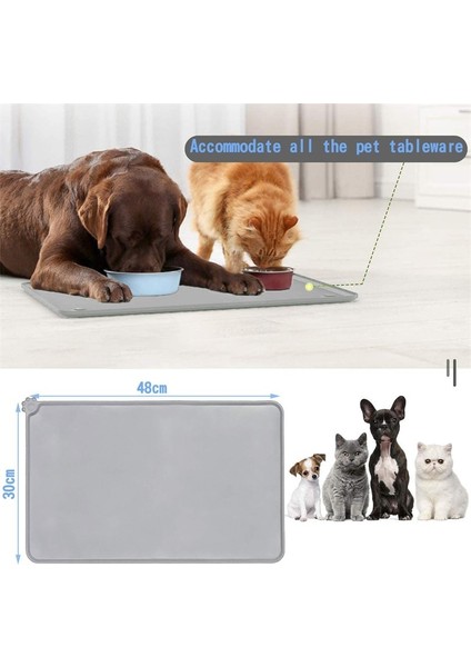 Siyah 47.5X29.5 Pet Malzemeleri Su Geçirmez Silikon Pet Placemat Kaymaz Gıda Tava Mat Sınır Köpek Besleyiciler Gıda Sınıfı Silikon Kase Paspaslar (Yurt Dışından) fiyatları