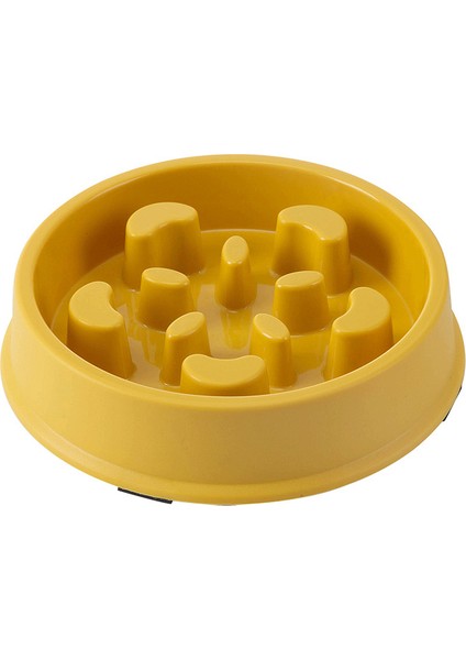 Sarı Köpek Yavaş Yiyecek Kasesi Pet Anti Boğulma Kase Yavaş Gıda Plastik Yavru Kedi Kase Anti Yutma Plaka Sağlıklı Besleme Gıda (Yurt Dışından) fırsatları