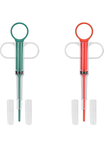 2pcs Yeşil Kırmızı Pet Kedi Hap Atıcı Hap Dağıtıcı Köpek Piller Pet Tablet Şırınga Itici Küçük Hayvanlar Besleme Için Yumuşak Uçlu Pet Ilaç Besleyici (Yurt Dışından)