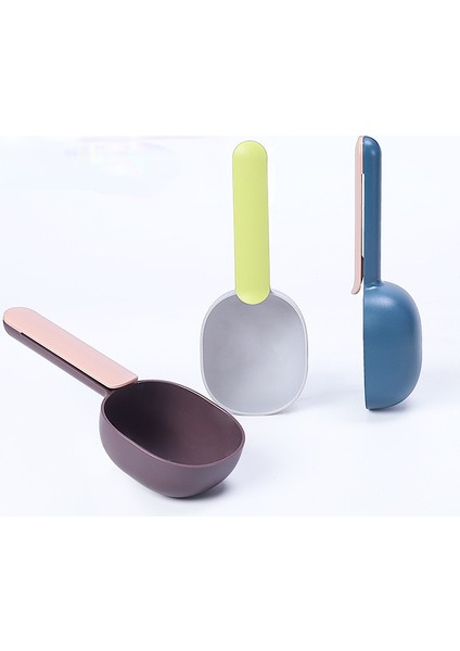 Mavi Beyaz Çok Fonksiyonlu Köpek Maması Kedi Maması Kürek Kaşık Besleme Kaşığı Mühürlü Çanta Klipsi Yaratıcı Ölçüm Fincan Kavisli Tasarım Temizlemesi Kolay (Yurt Dışından) fırsatları