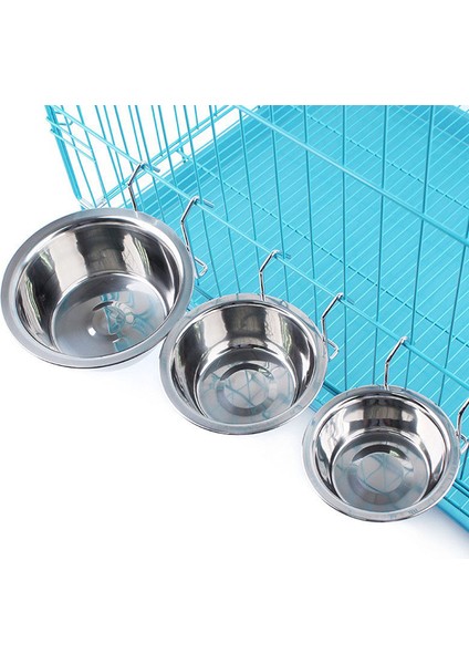 M Pet Köpek Kedi Kase Asılabilir Sabit Köpek Kafesi Kase Paslanmaz Çelik Asılı Kase Üç Boyutlu Sabit Köpek Kase (Yurt Dışından) fırsatları