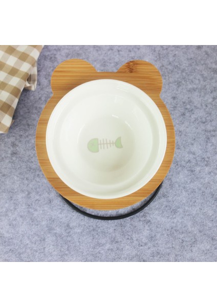 Yeşil Kemik S Yeni High-End Hayvan Mama Kabı Bambu Raf Seramik Besleme ve Içme Kaseleri Köpekler ve Kediler Için Evcil Hayvan Besleyici Aksesuarları (Yurt Dışından) indirimleri