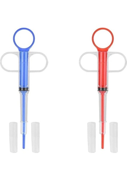 2pcs Mavi Kırmızı Pet Kedi Hap Atıcı Hap Dağıtıcı Köpek Piller Pet Tablet Şırınga Itici Küçük Hayvanlar Besleme Için Yumuşak Uçlu Pet Ilaç Besleyici (Yurt Dışından)