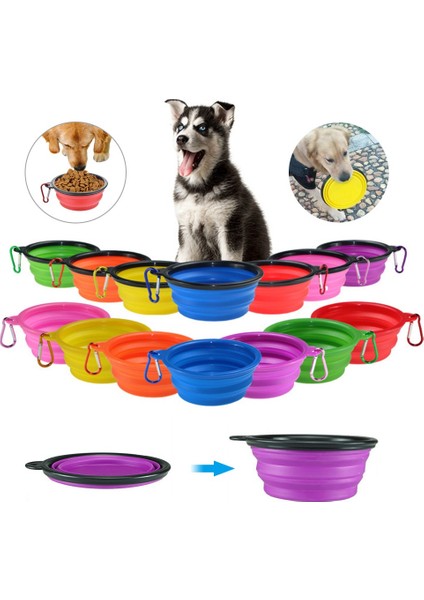 K Köpek Kase Katlanabilir Eco Firendly Silikon Pet Kedi Köpek Maması Su Besleyici Seyahat Taşınabilir Besleme Kaseleri Yavru Köpek Maması Devam (Yurt Dışından) indirimleri