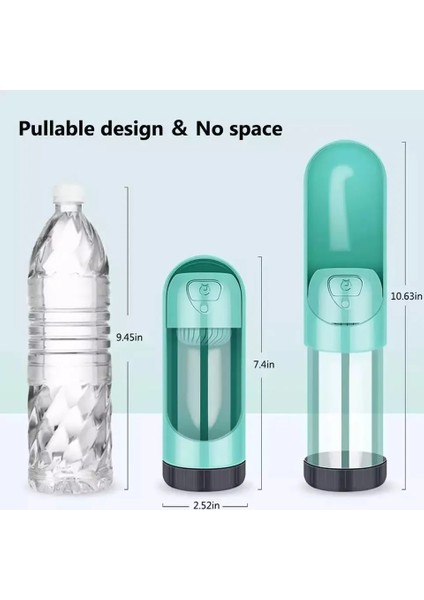 Filtre Olmadan G Yaz Taşınabilir Pet Köpek Su Şişesi 300 ml Büyük Köpekler Için Suluk Su Sebili Içme Besleyici Açık Şişe (Yurt Dışından) indirimleri