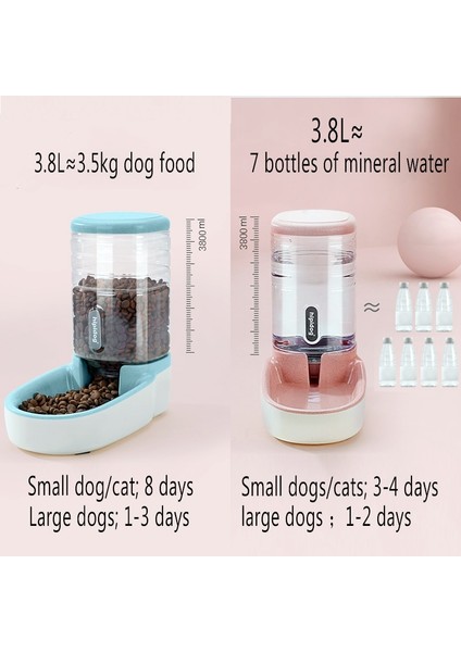Yeşil Besleyici 3.8ldog Otomatik Besleyici Büyük Kapasiteli Kedi Besleyici Kedi Kase ve Içme Çeşmesi Kaymaz Köpek Maması Dağıtıcı Evcil Hayvan Malzemeleri (Yurt Dışından)