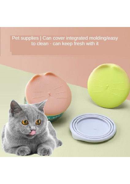 Gri Kedi Konserve Mama Kapağı Silikon Köpek Kedi Konserve Kapağı 2'si 1 Aradagıda Kapatıcı Kaşık Saklama Taze Tutma Kapakları Evcil Hayvan Yemek Kapağı Köpek Şişesi (Yurt Dışından) modelleri
